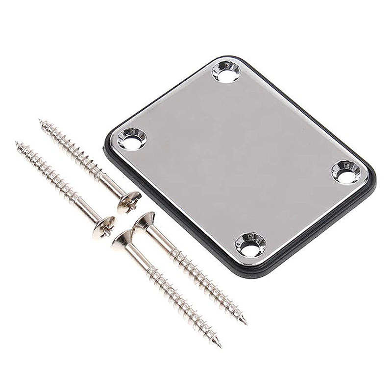 2X Guitar Metal Neck Plates With Plastic Mat &amp 3Pair Strap Buttons End Pins And 3 Pair Rubber Blocks | Спорт и развлечения