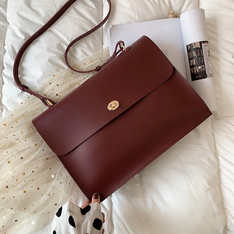 Большой женский портфель из искусственной кожи с масляным воском женская сумка в