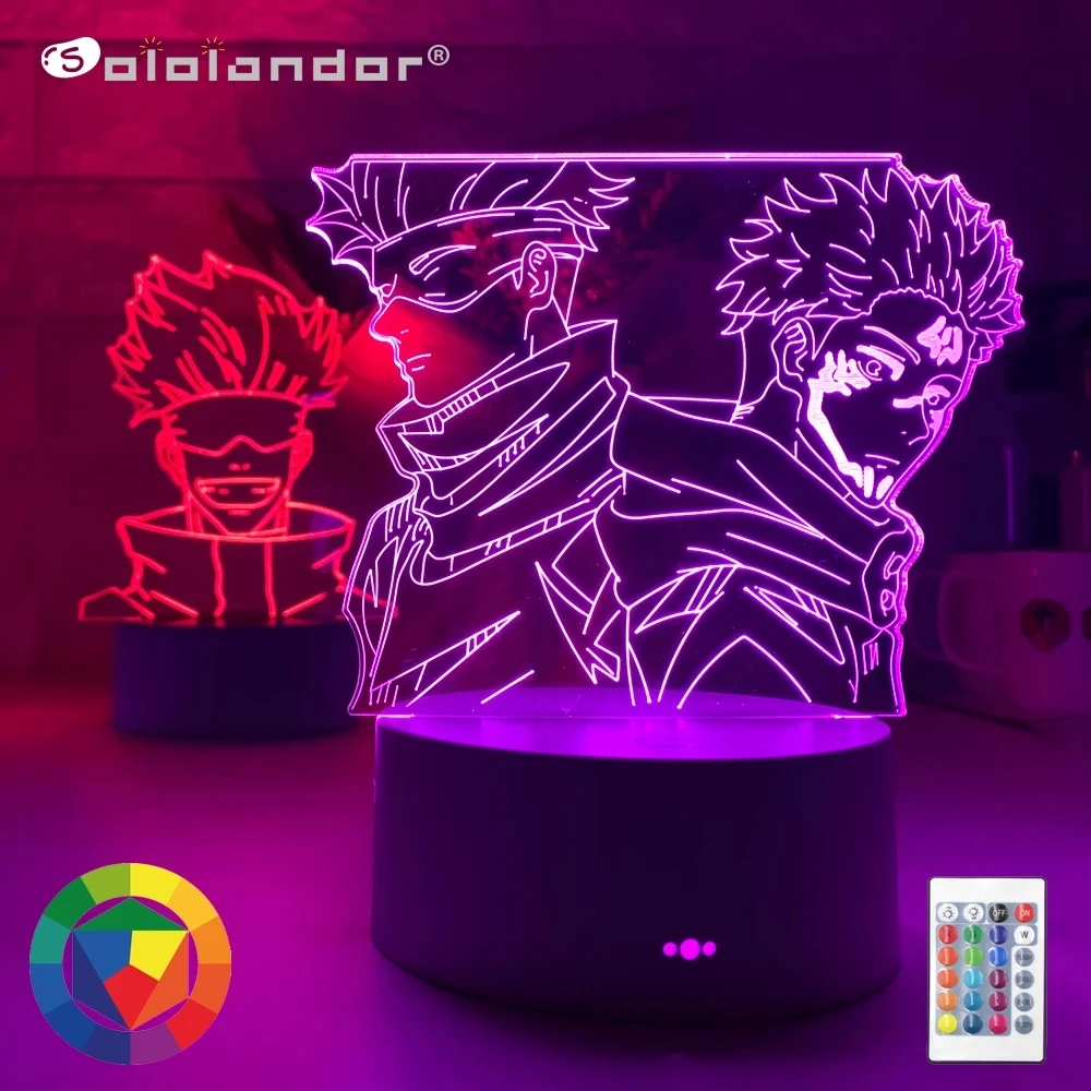 

LED Night Lamp Anime Lamp Jujutsu Kaisen Gojo Satoru Figure for Kids Bedroom Decor Nightlight Manga Cool Gift Child Table Lamps