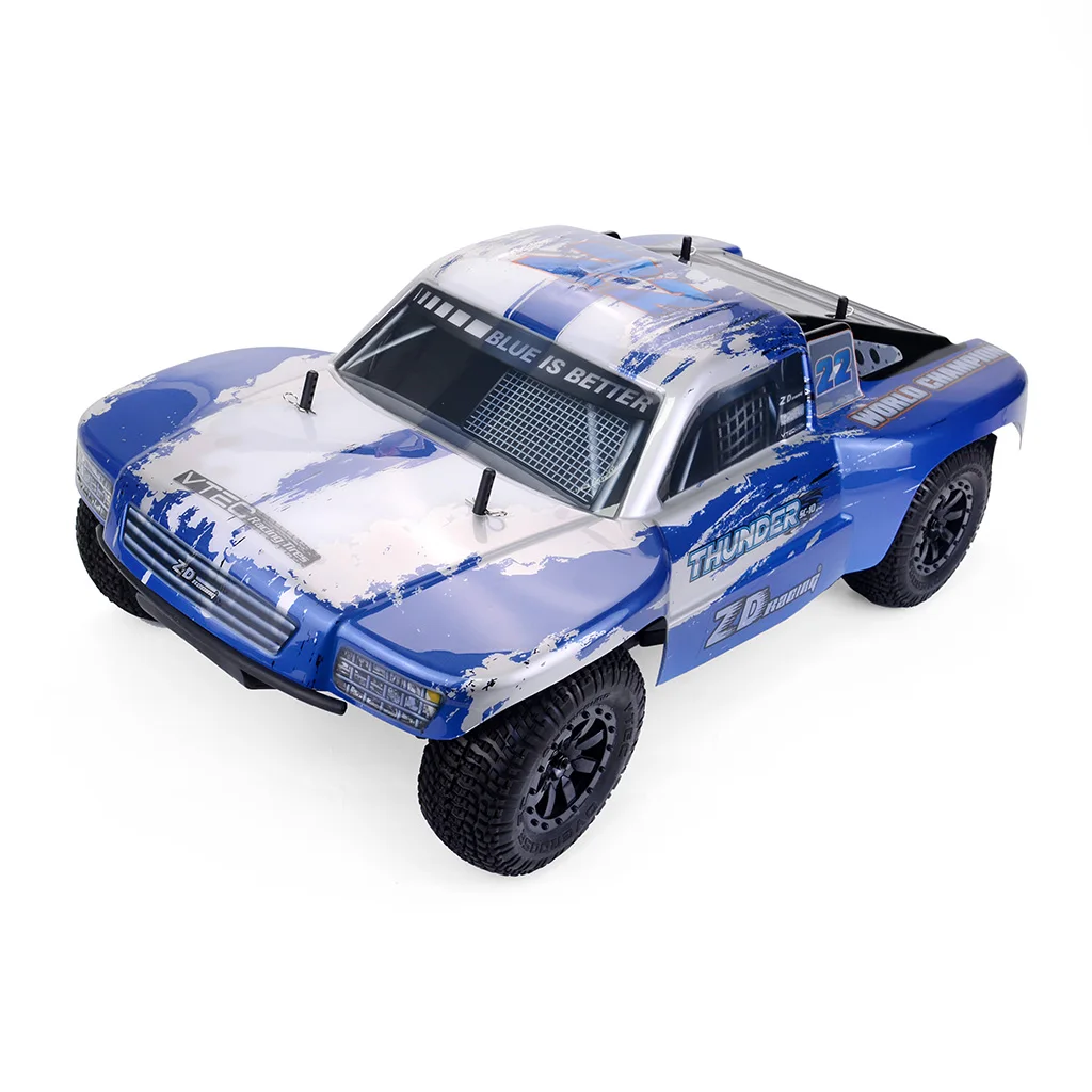RC 1/10 бесщеточный короткий карточный 3650 бесщеточный двигатель 3000KV ZD Racing THUNDER SC-10 4WD электрический бесщеточный коротковорсовый - Цвет: Blue