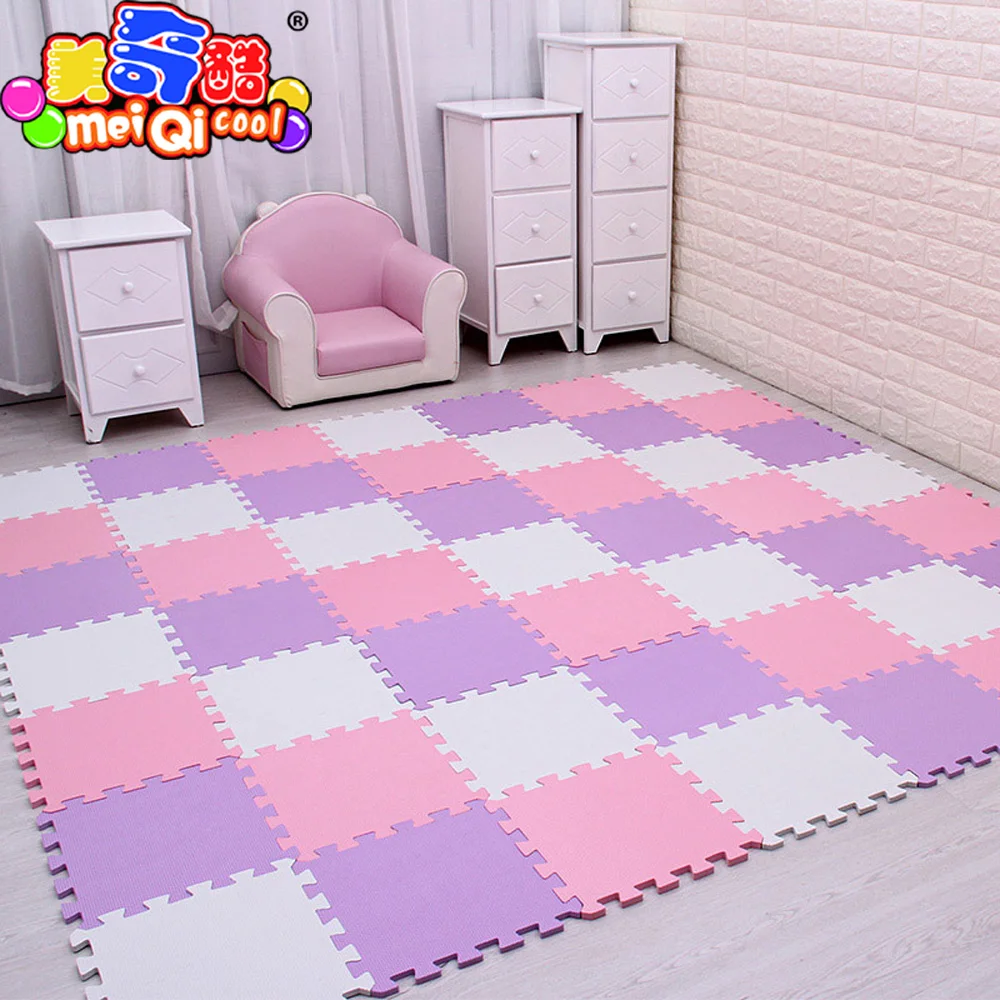 Mei qi cool-alfombra de rompecabezas de espuma EVA para ni&ntilde;os, azulejos de ejercicio entrelazados, alfombra de suelo, 30x30cm 18 24/ 30 piezas-2