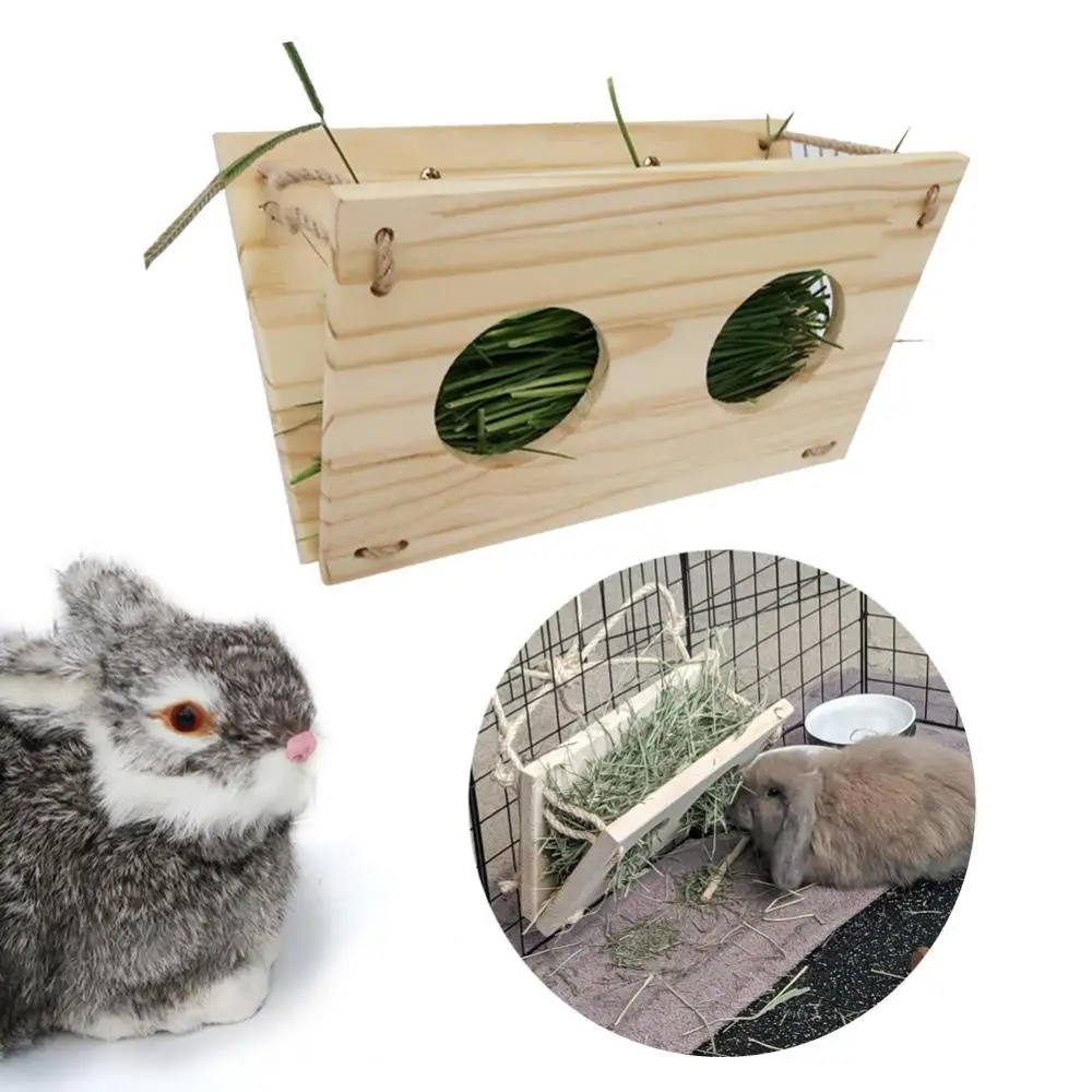 

Маленький Домашний хомяк, кролик, деревянная кормушка для сена, кормушка, держатель, диспенсер для еды, аксессуары для хомяка, игрушки, аксес...