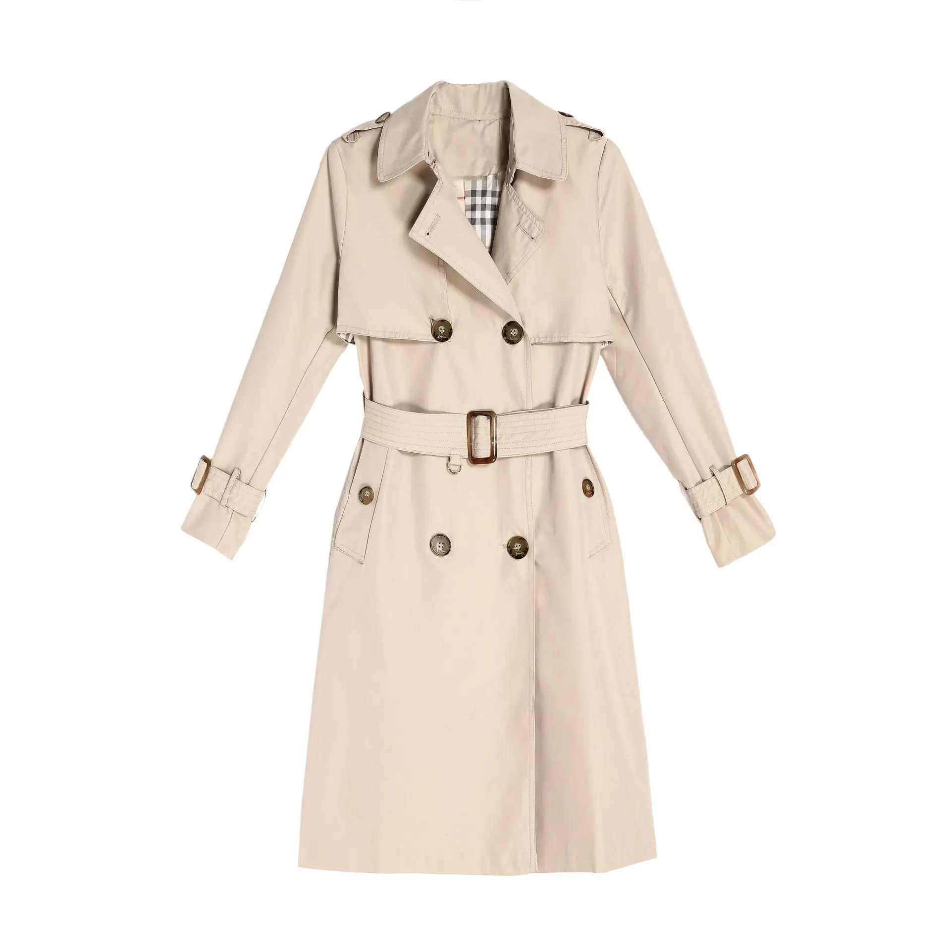 

2021 women Windbreaker women's mid long coat women's pink trench coat luxury trench coat windbreaker women spring fashion coat