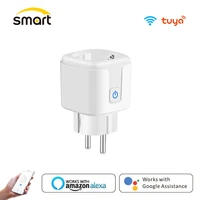 smart plug socket eu 16a power monitor timing function tuya smartlife wifibluetooth pairing app control works with alexa google