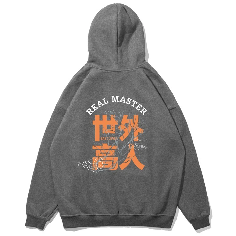 

Men Hoodie Harajuku Real Master Japanese Pattern Hooded 100% Cotton 2020 Autumn New Hip Hop Streetwear Sweatshirt Male Hoodies