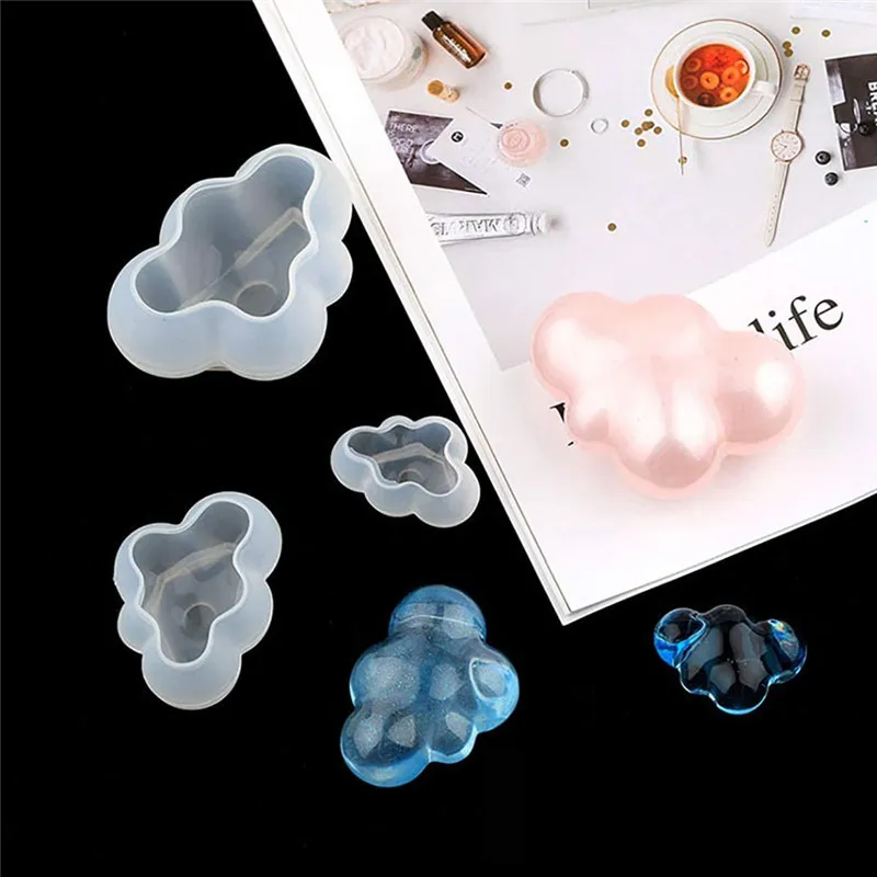 

10pcs DIY 3D Cute Clouds Shape Silicone Mold Jewelry Accessory Tool for for Craft DIY Cake Fondant Making JA55