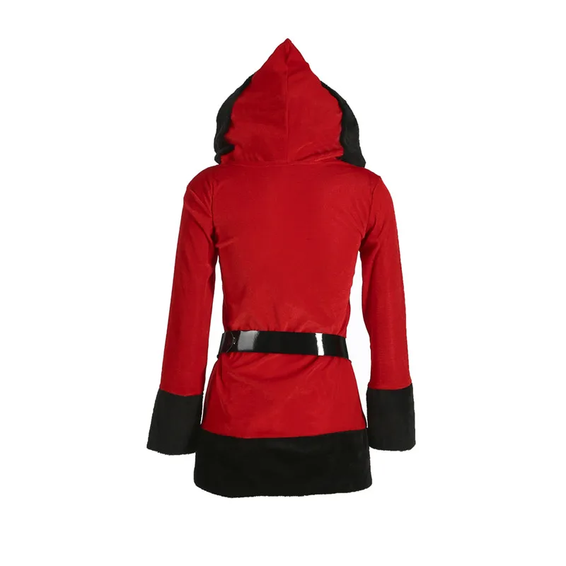 Лидер продаж 2020 Женский Рождественский костюм Санта Клауса для косплея красная