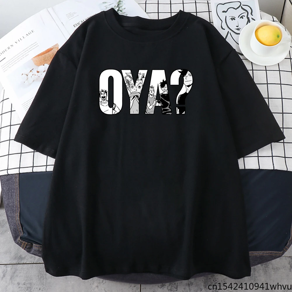 

Haikyuu Oya Funny Anime Women's T Shirt Creativity Summer Fashion White Harajuku New O-Neck Tops