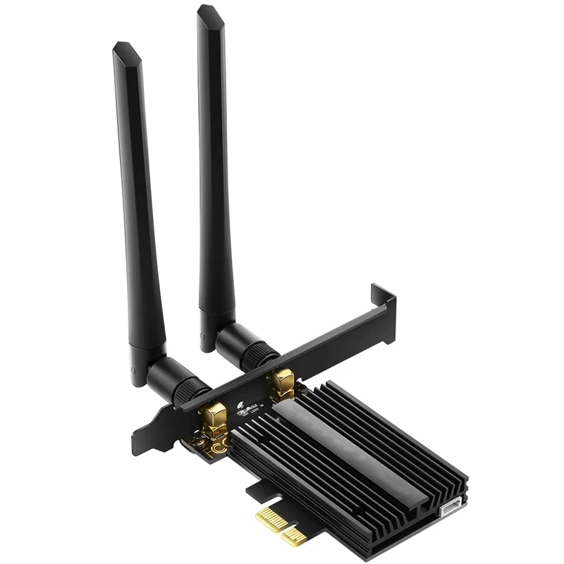 

Wi-Fi 6E AX210 PCIe WiFi Card Bluetooth 5.2 with Heat Sink 5400Mbps 802.11Ax Tri-Band 2.4G/5G/6G PCI-E Wireles Adapter