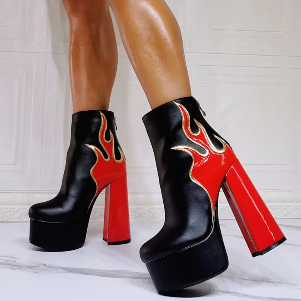 

DORATASIA Cool Fashion Big Size 43 Solid Zipper High Heel Ankle Round Toe Platform women's Boots Design Great Quality Shoes