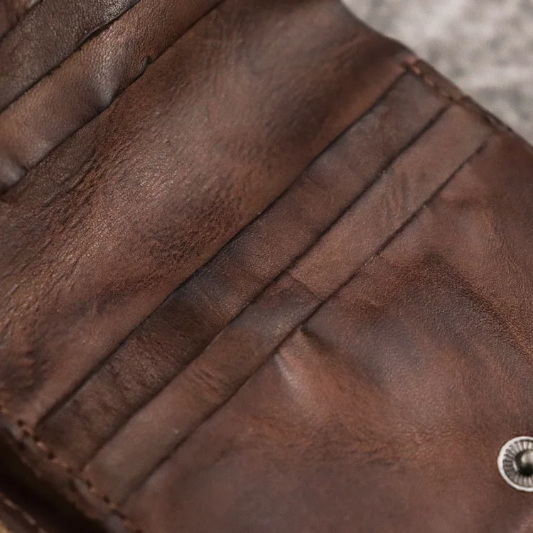 Кошелек для монет из натуральной кожи мужчин и женщин винтажный маленький