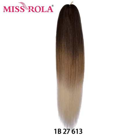 Miss Rola синтетические 28 дюймов 100 г 2023 новые волосы для наращивания Yaki прямые Джамбо плетеные волосы предварительно растягивающаяся коса Kanekalon волосы