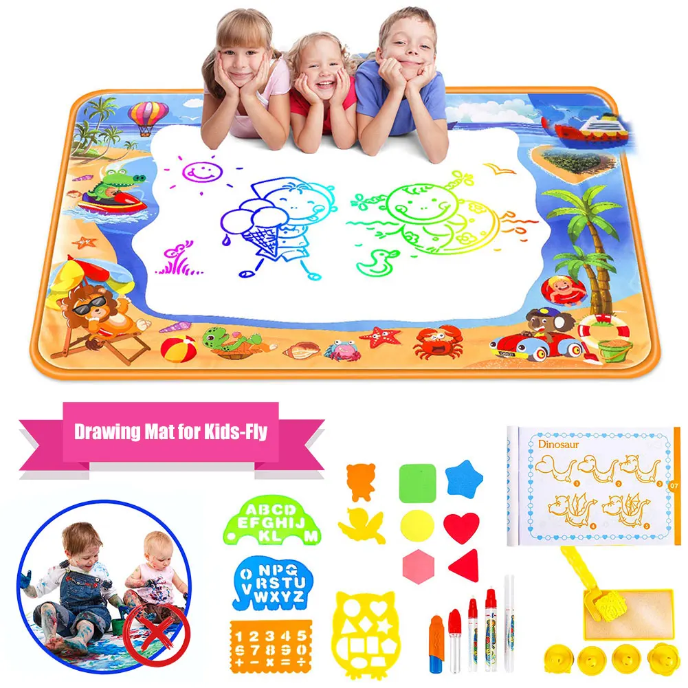 Children Water Drawing Mat Board Writing Doodle Toy Color Aqua Magic Bring Pens Educational Travel Toys Gift | Игрушки и хобби