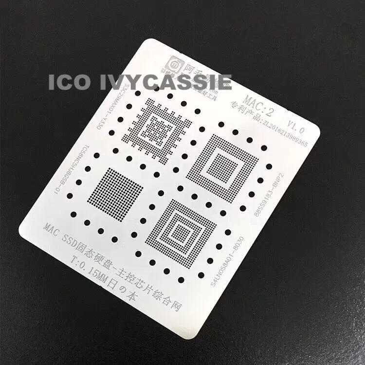 Для Macbook SSD BGA трафарет реболлинга IC Chip Оловянная сеть для растений паяльный