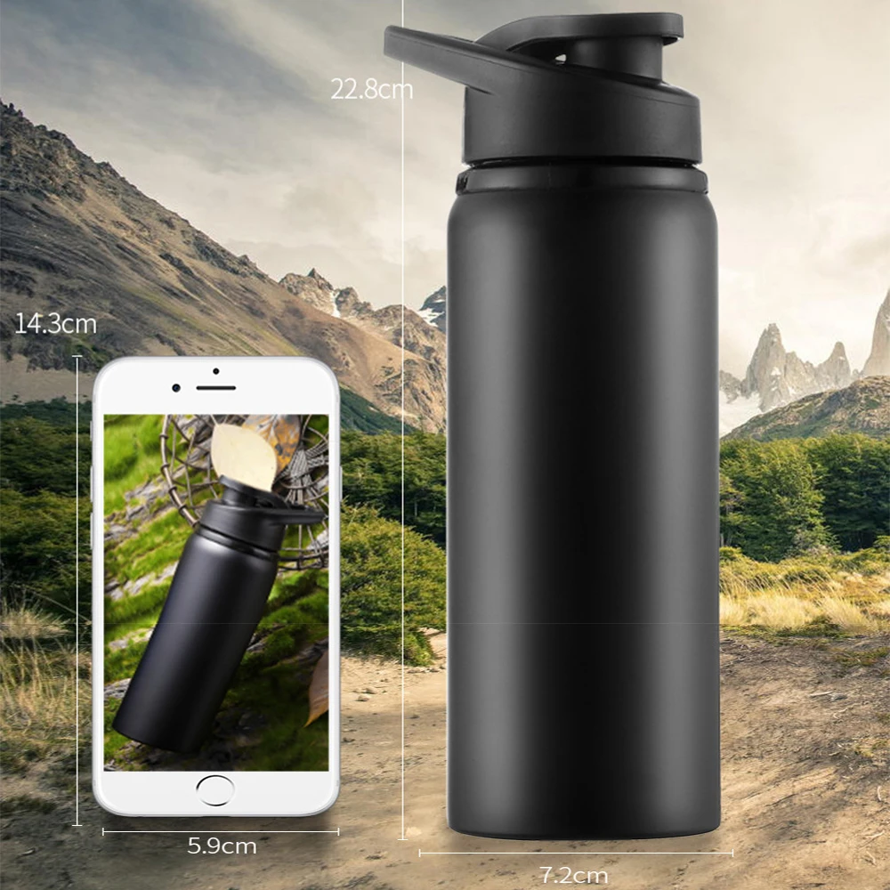 Портативная велосипедная бутылка для воды Вакуумная чашка питьевой термос