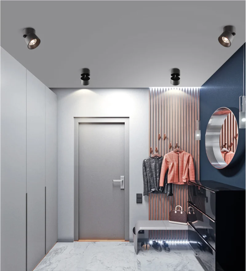 

Dimmable led ceiling light 7W 12W 15W LED surface mounted ceiling lamp ,Foldable and 360 degree rotatable led COB spot light