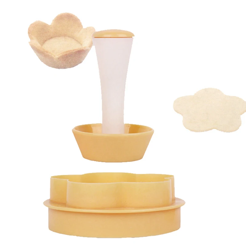 TTLIFE Plastic Pastry Tamper Tart Shell Molds Cutter Flower/Round Dough Cookie Set Cupcake Muffin Mold | Дом и сад