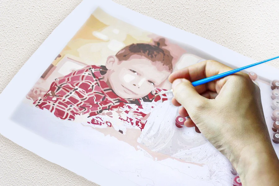 Классические Цветы Diy живопись по номерам акриловый Холст Картина Печать на