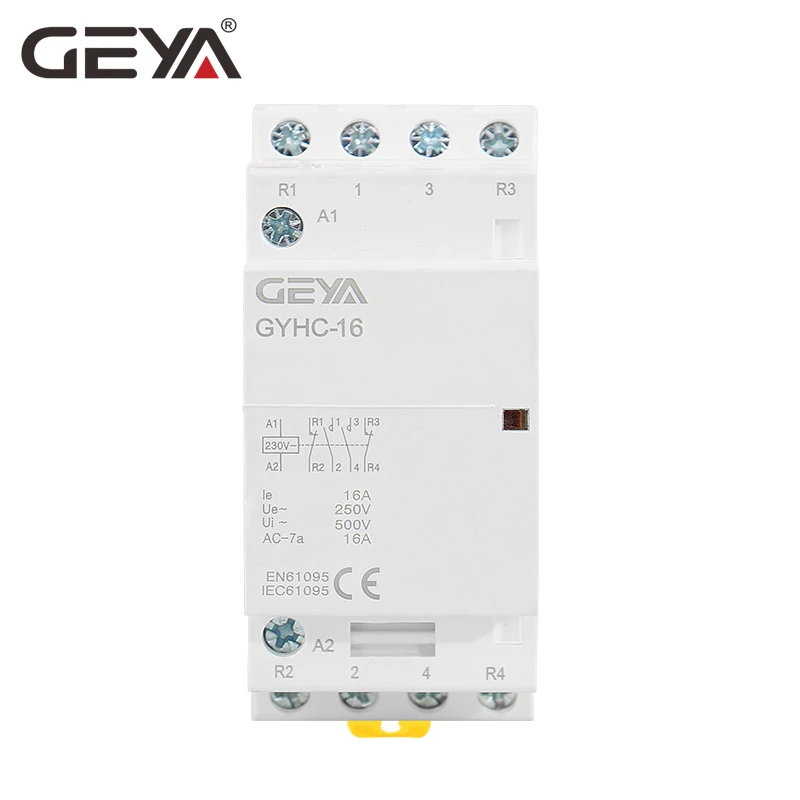 Модульный контактор GEYA GYHC 4P 16A 4NO или 2NO2NC 220 В/230 В 50/60 Гц|Замыкатели| |