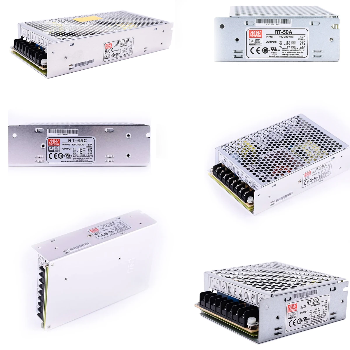 RT 50A/50B/50C/50D/65A/65B/65C/65D/85A/85B/85C/85D/125ABCD тройной выход питания Meanwell SMPS 300VAC 5V12V 5V5V24V