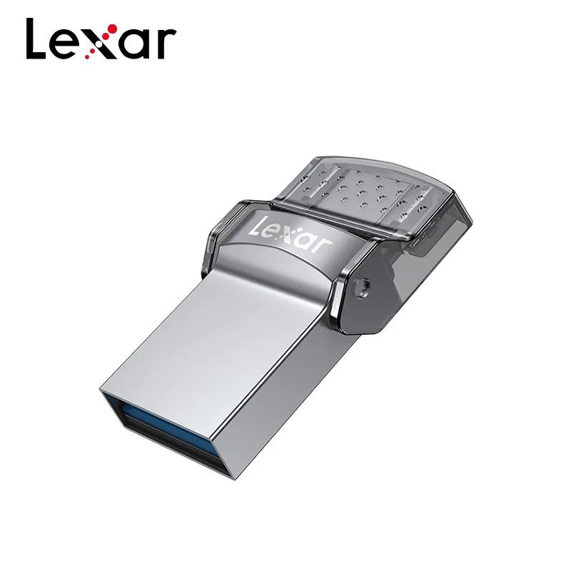 Оригинальный USB накопитель Lexar Jumpdrive с двумя слотами Type A карта памяти 64 ГБ 32