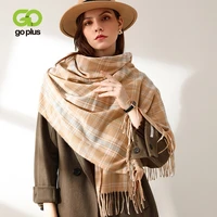 goplus foulard autumn winter scarf womens plaid luxury scarves for ladies fashion wrap shawl echarpe bandana femme pareo c11265