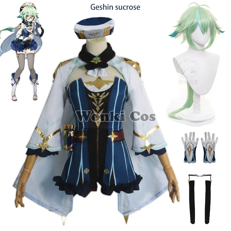 

Genshin Impact Sucrose Cosplay Costume Genshin Sucrose Cosplay Wig Hair Party Costumes