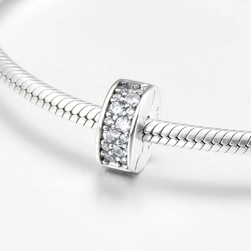 Новые Аутентичные 925 пробы серебряные Квадратные прозрачные чешские Изящные