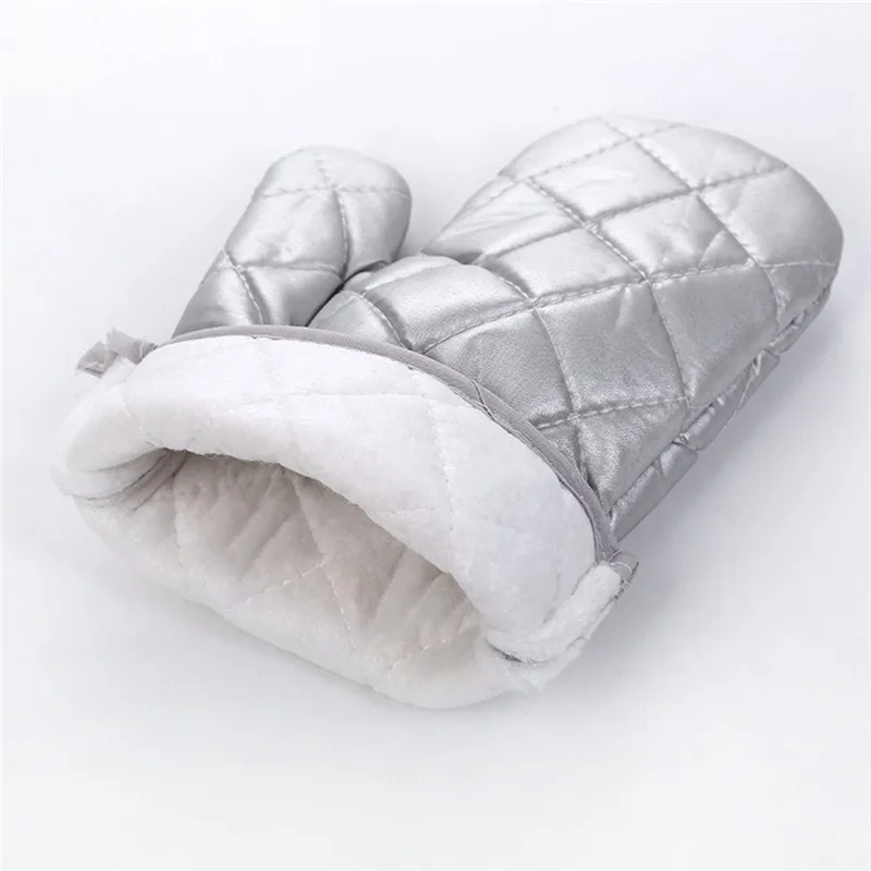 

1 Piece Cotton Oven Gloves Heat-Resistant Anti-Scald Gloves Kitchen Cooking Microwave Gloves Non-Slip Thick Gloves