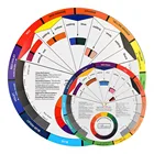 Таблица цветового смешивания, Круглый центральный круг, вращается для выбора цвета, микс, пигменты, образцы, профессиональные татуировки, цветное колесо