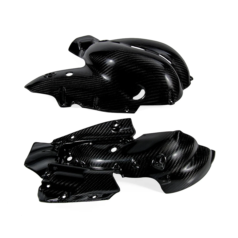 

New 100% Gloss Carbon Fiber Exhaust Cover Heat Shield Fairing Cowl Guard For Ducati Panigale V4 V4S 2018 2019