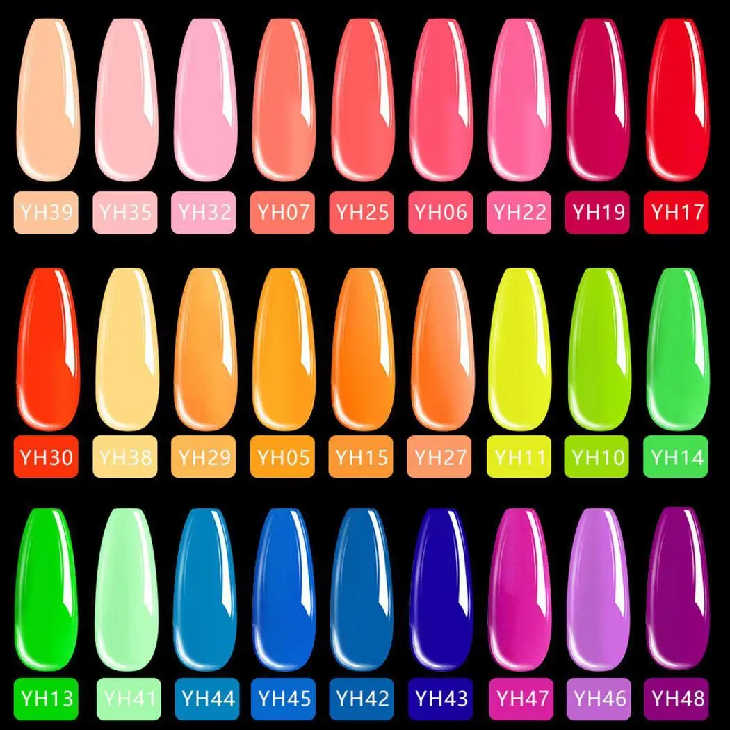 Женская мода блеск флуоресцентный ноготь лак для ногтей 10 мл водонепроницаемый