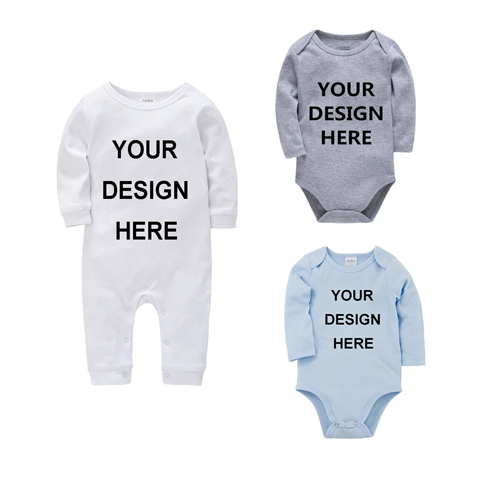 Roupas Bebe De customized боди для малышей однотонный персонализированный комбинезон