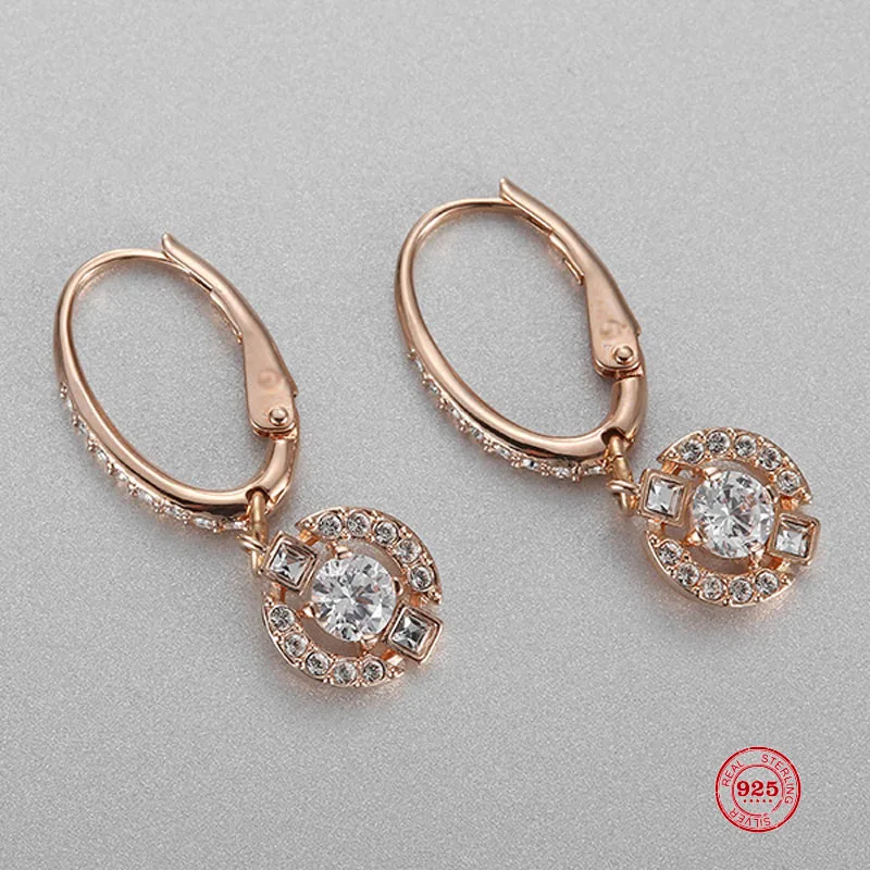 

2020 New Fashion Charm Sterling Silver Original 1:1 Copy, Simple Charm Elegant Fashion Earrings Women Luxury Jewelry Gifts