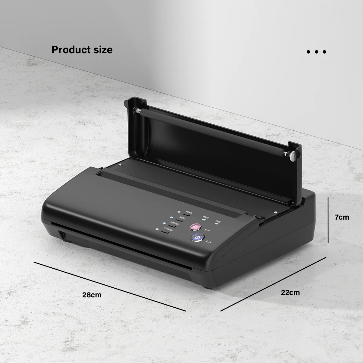 Черная цветная машина для переноса татуировок JOSI принтер копировальная бумаги |