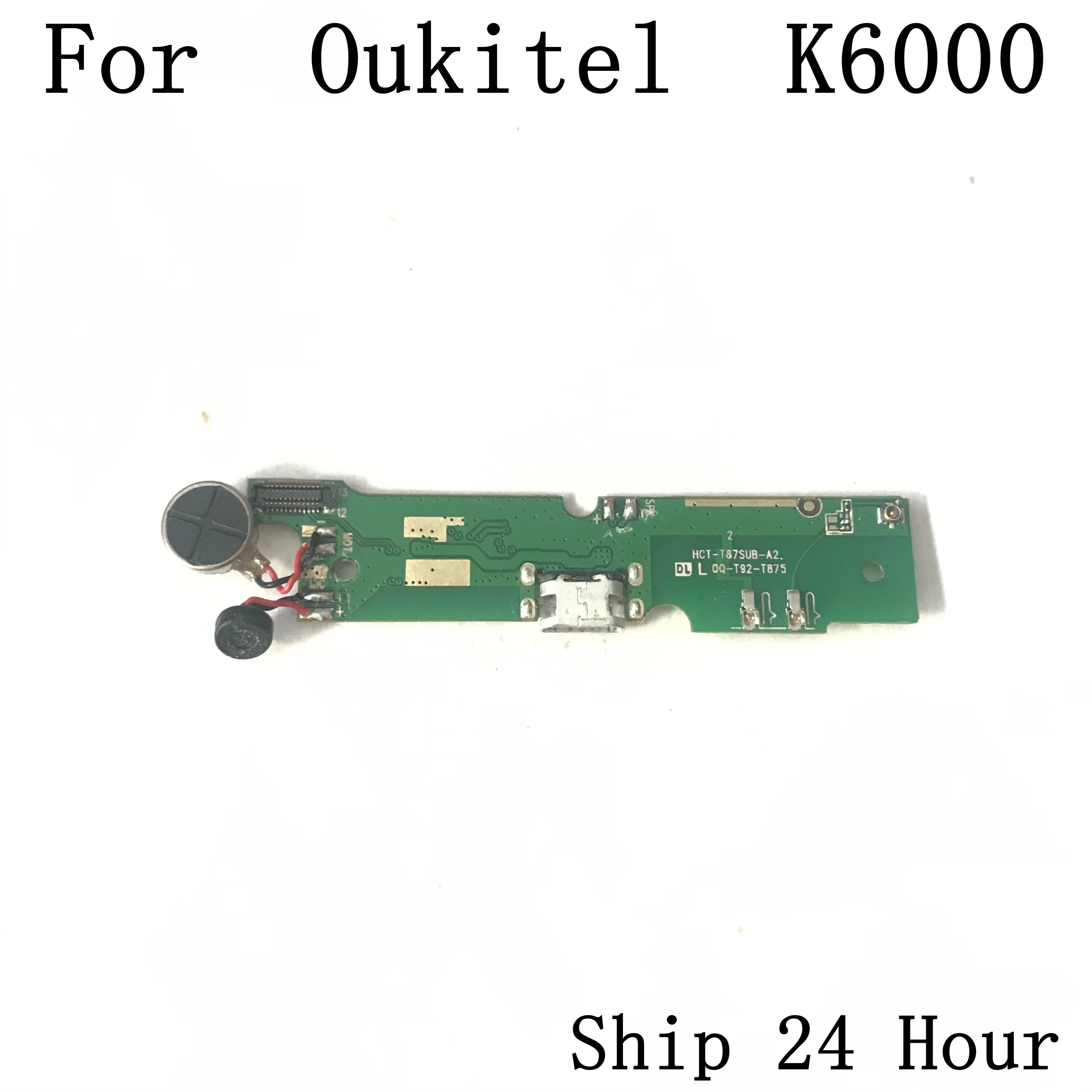 Б/у зарядная плата с разъемом USB+ вибромотор для OUKITEL K6000 MTK6735 64 бит четырехъядерный 5,5 дюйма 1280x720