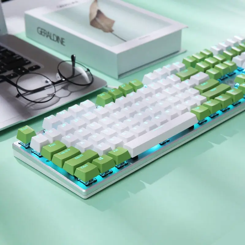 

Dahl Wrangler EK815 Wired Game Alloy Edition Mechanical Keyboard Tea Red Black Green Axis Computer LOL