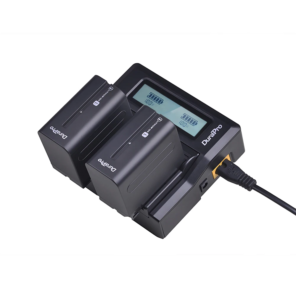 2 Battery Set 2x7,2 V 7200 мА/ч, NP-F970 NP-F960 NP F970 F960 Камера Батарея+ ЖК-дисплей двух портов для быстрой Зарядное устройство для SONY HVR-HD1000 HVR-HD1000E HVR-V1J - Цвет: 2 Battery Set