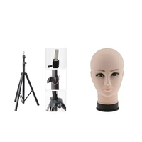 wig mannequin head tripod doll stand cosmetology practice with travel bag