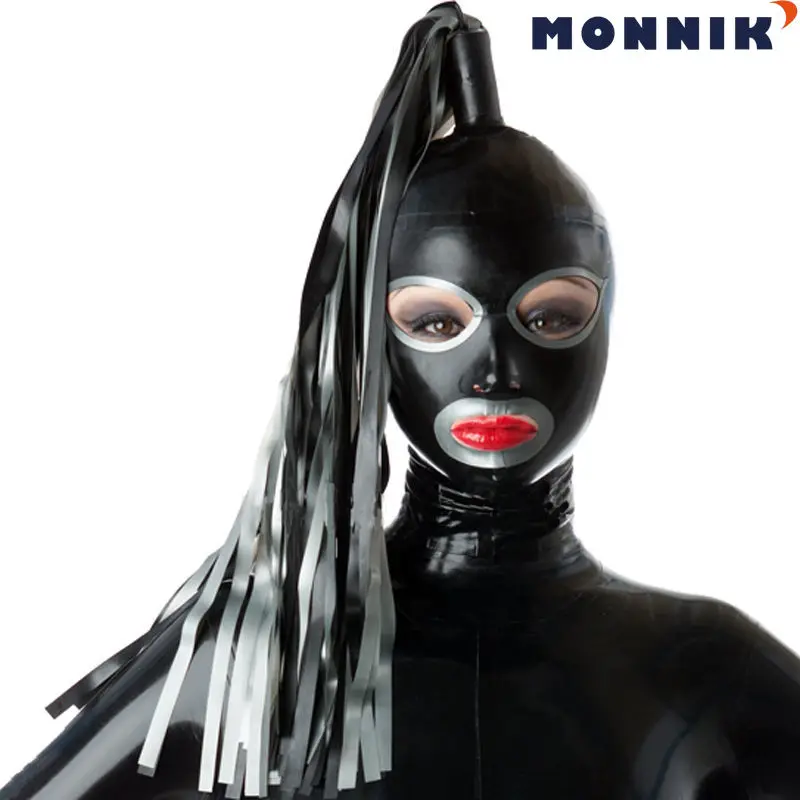 

MONNIK latexLatex mask Sexy Latex Hood Rubber Mask Open Eye And Mouth for Party Wear Catsuit Unique