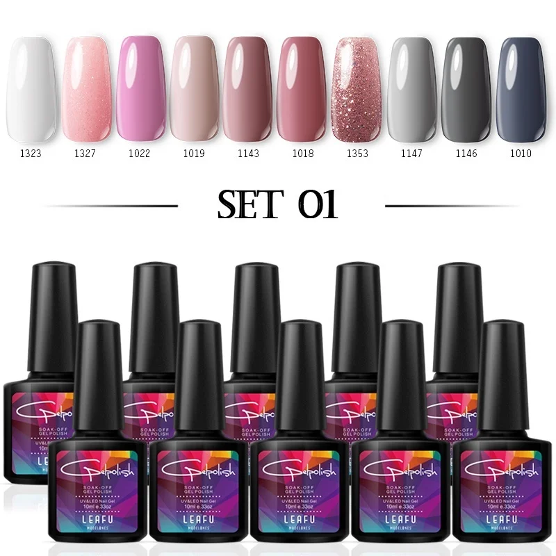 Modelones 10 шт./лот светодиодный Гель лак для ногтей! полупостоянная салон Led ногтей