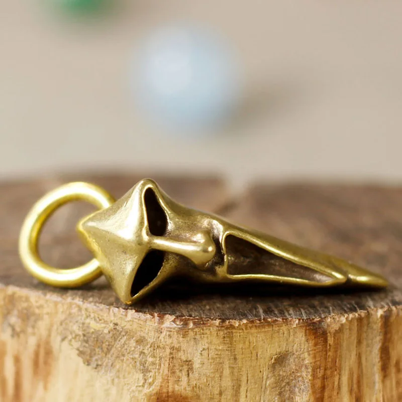 Skull Pendants A Панк Ретро латунный череп для мужчин, брелок для ключей, подвески, креативный медный маленький Скелет с головой, шарм, сделай сам, брелок, ювелирный аксессуар - Цвет: Skull Pendants A