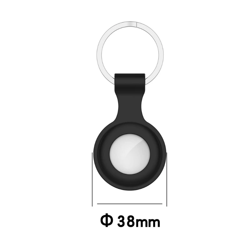 

2021 New Soft Silicone Colorful Protector Case Skin Protective Cover with Keychain For Airtags Locator Tracker