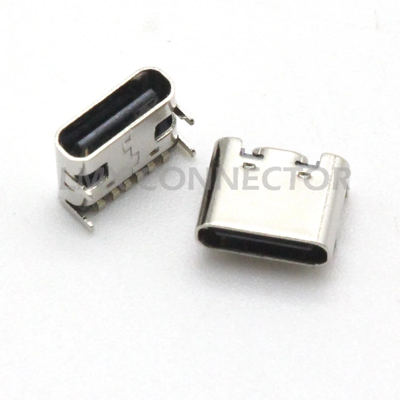 10 шт. usb type C гнездо 6 Pin SMT USB порт Разъем для PCB дизайн DIY высокая ток