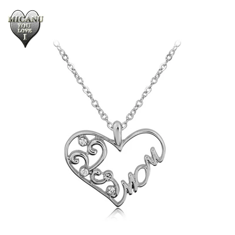 

colier crystal luxury colgantes heart harajuku moda sautoir femme long mothers day gift mom bizuteria damska ofertas relampago