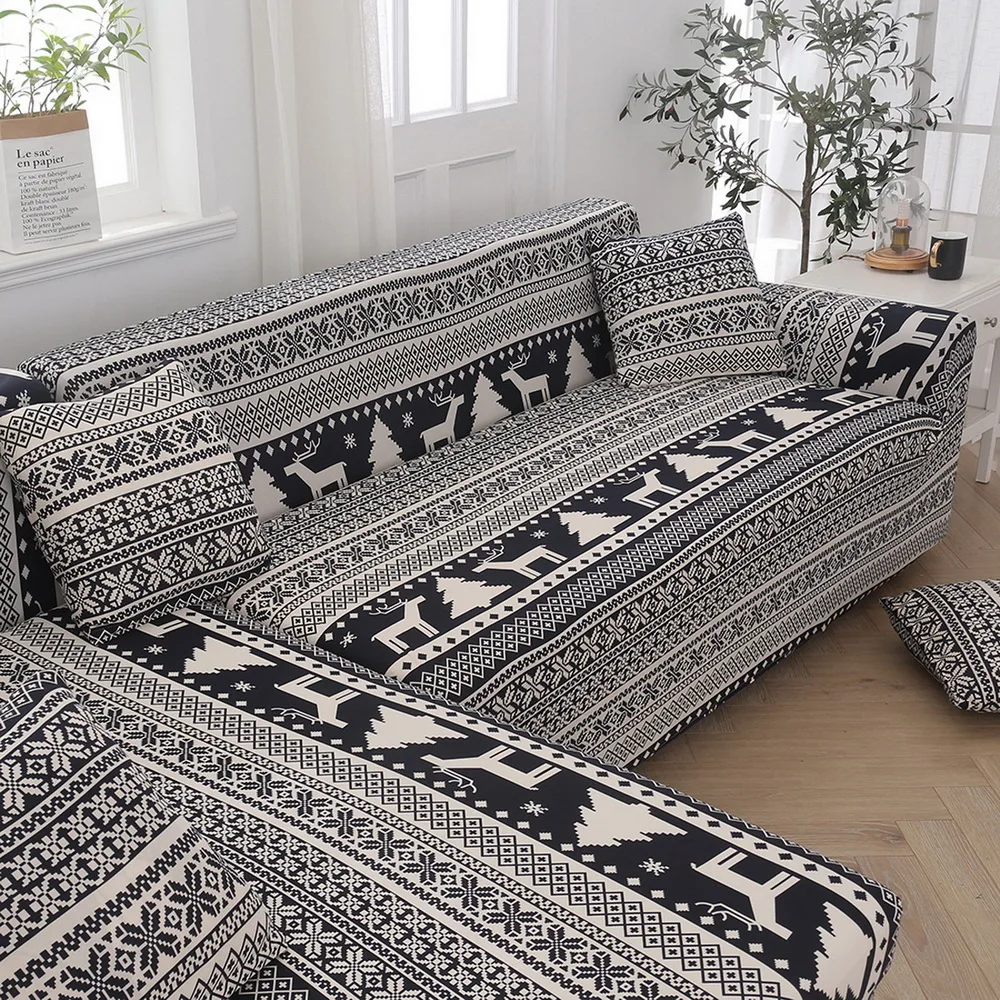 2 шт. Набор чехлов для дивана геометрический чехол эластичный гостиной домашних