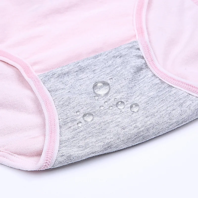 5 шт./лот женские менструальные хлопковые бесшовные трусы нижнее белье
