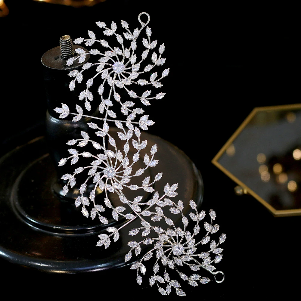 

High-quality bendable headdress Tiaras flower headband for brides, side jewellery, crowns, wedding hair accessories A00681