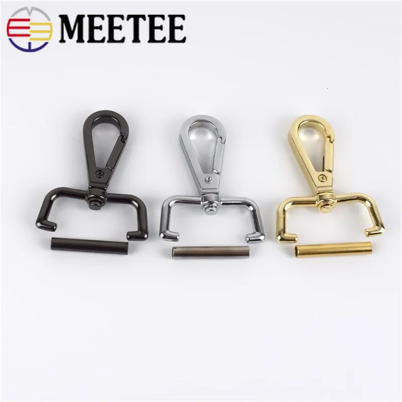 Meetee 4pcs Metal Swivel Trigger Lobster Clasp Snap Hook Key Chain Ring Paracord Lanyard Outdoor Backpack Bag DIY Craft BD051 | Дом и сад
