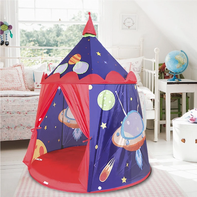 

Prince Castle Play Tent for Boys Toddlers Indoor and Outdoor Playhouse Folding Portable Play Teepee Gift for Kids